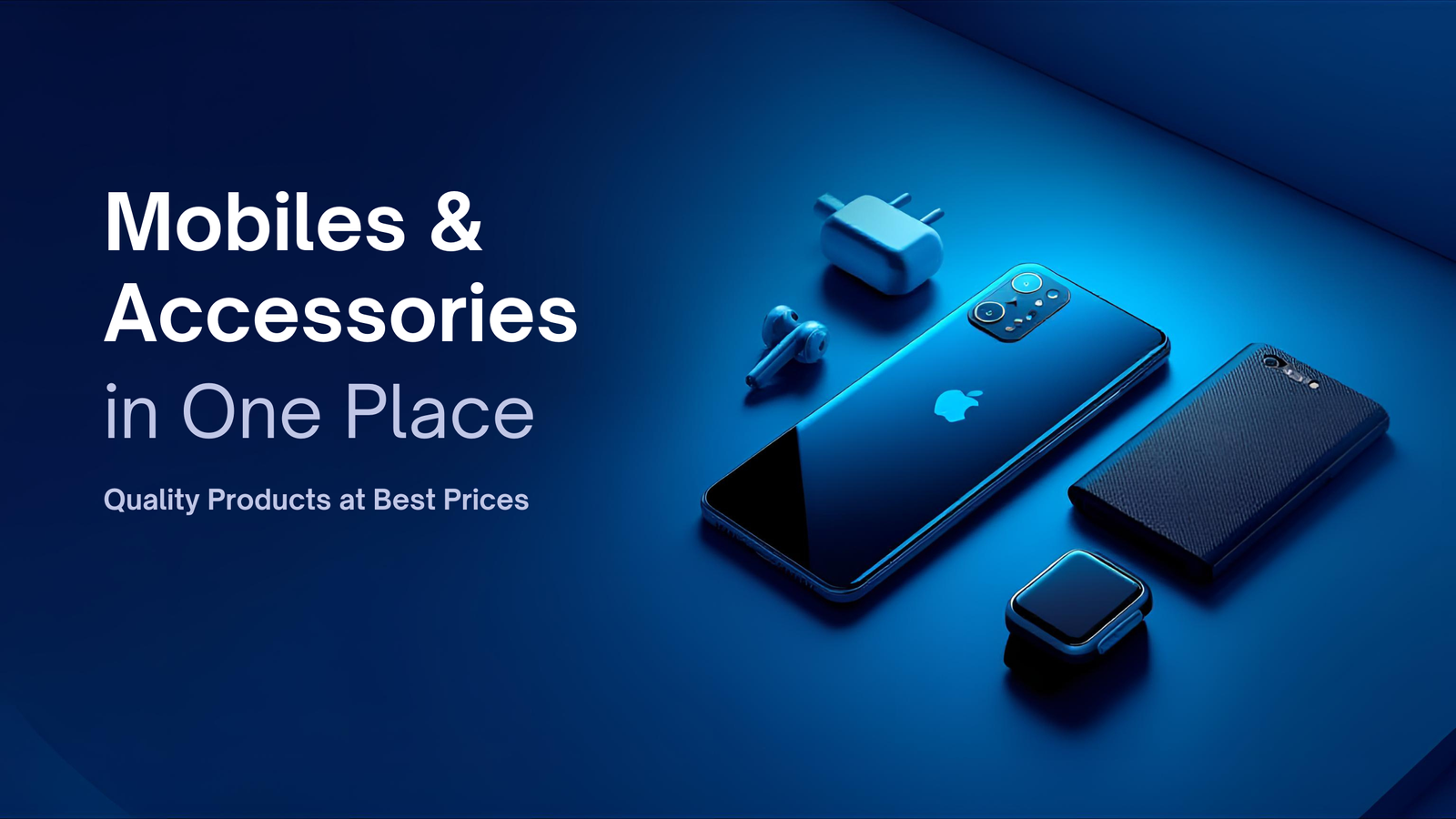 E-commerce Banner with Glossy Smartphone